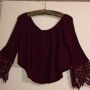Burgundy top